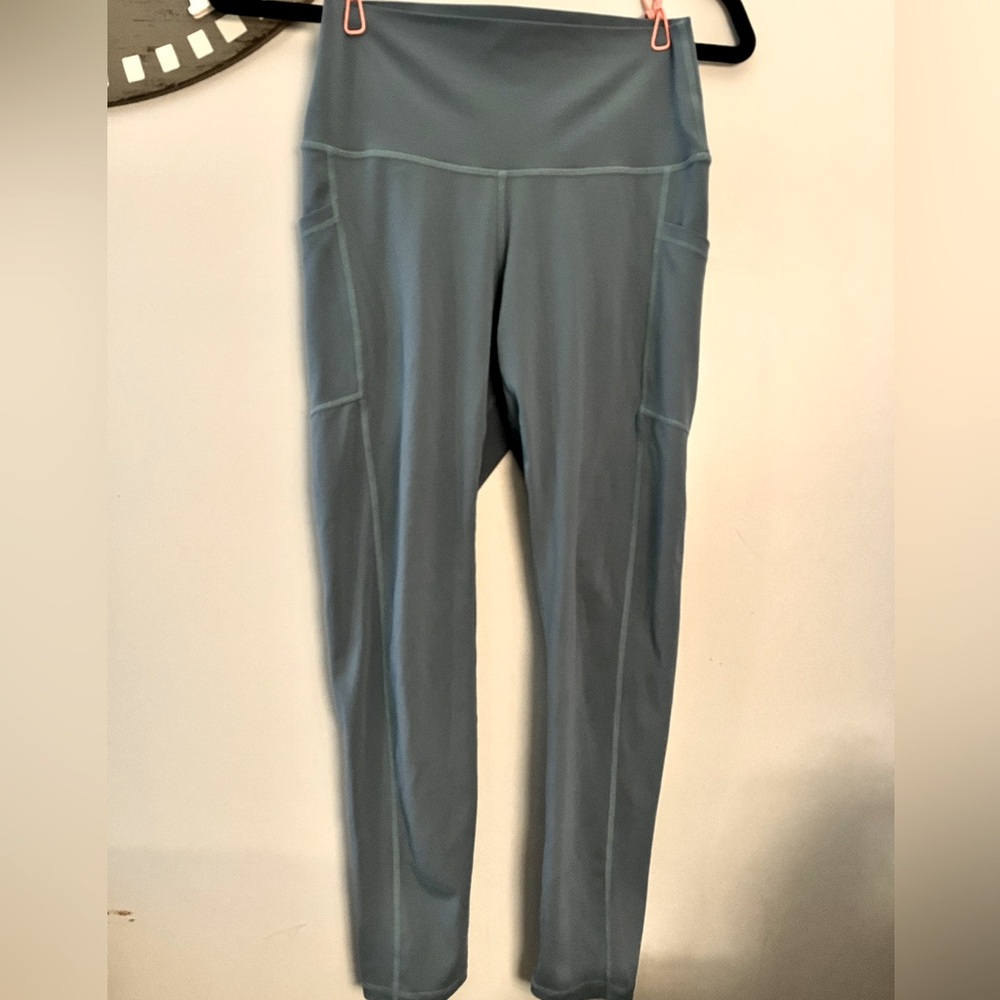 Colorfulkoala dusty blue high waisted full length leggings size medium